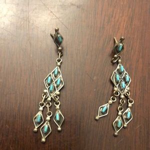 Vintage Turquoise and Silver earrings